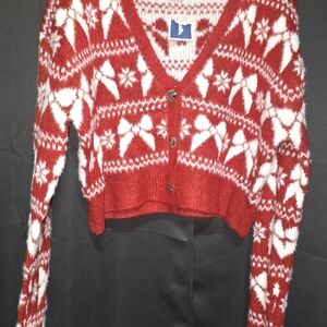 Sincerely Jules Red and White Cardigan